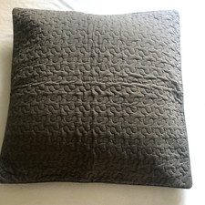 Taie D'oreiller COTON Boutis  Piqué machine  taupe foncé 65 x 65 cm Zip au dos