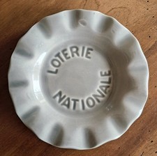 Coupelle Vide Poche Cendrier Céramique Gris LOTERIE NATIONALE Saint Clément
