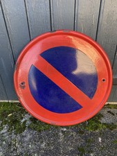 Ancienne Plaque Émaillée Panneau D’interdiction De Stationner