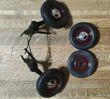 Lot De 4 Roues + Bras De Suspension AR Citroen 2CV Charleston 1/8 Altaya