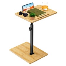 Table de Chevet en Bambou,dAppoint avec Hauteur Réglable, Commode Multifoncti...