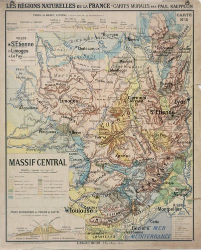 Carte ecole auvergne massif - carte,