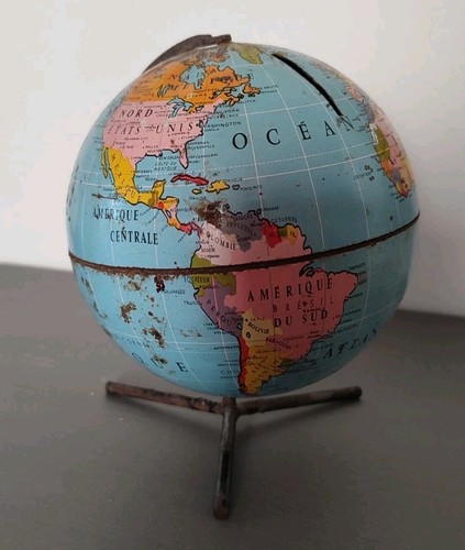 Ancienne tirelire globe - tirelire,