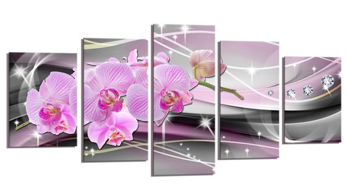 Tableau sur toile orchidees - tableau,