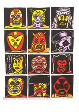 Hervé Di Rosa, lithographie originale Catcheurs Print Di Rosa