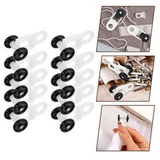  10 Pcs Tringle A Rideaux Plafond Rail Poulie Piste Crochets Robustes
