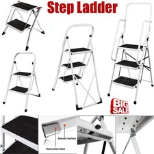 Pliant 2 3 Échelle de 4 étapes avec / main courante Sécurité à la bande Durable 