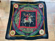 Hermès - Foulard carré chale en cachemire et soie - Feux d'artifice - 140 cm