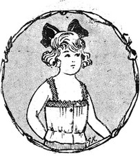 PATRON POUPEE BLEUETTE  - Cache-corset 1921 (537) Semaine de Suzette