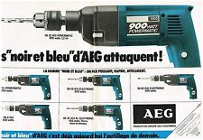 PUBLICITE ADVERSTISING   1981   AEG  outillage  perceuse  ( 2 pages)