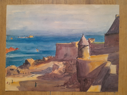Peinture ancienne marine - peinture,