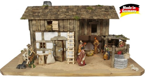 Crèche illuminée figurines - crèche,