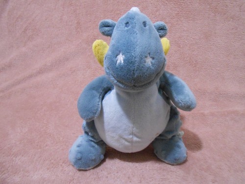 Doudou dragon bleu - , jaune