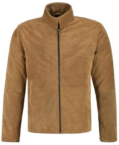 Blouson moto beige - , cuir
