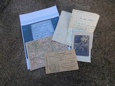 WW1 Lot de Documents Carte Photo Mort pour la France 2 eme Centre Aviation Bron