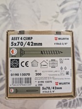 Boîte Vis A Bois Wurth Neuf Quantité 200, Acier Inoxydable 