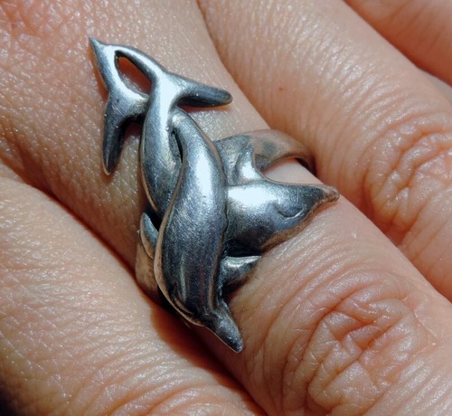Vintage belle bague - belle, dauphins