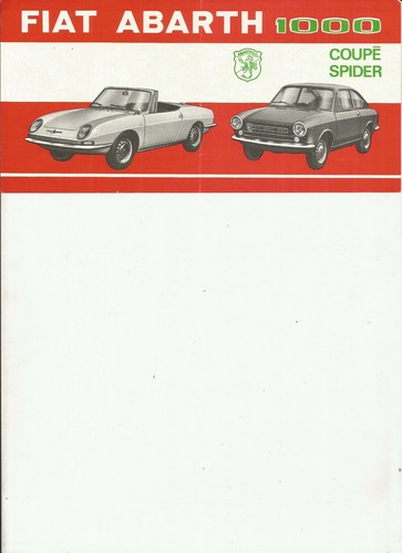 Fiat abarth 1000 coupe - fiat, ot