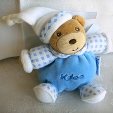 Doudou Ours Kaloo - Blanc Bleu