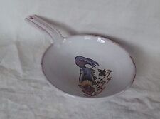 POTERIE DE MEILLONNAS Caquelon en terre cuite peint main Décor coq picorant Ain