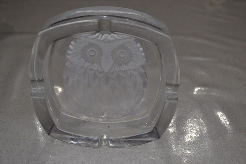 Cendrier cristal chouette