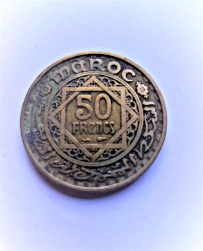 Pièce marocaine francs en - 50,