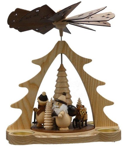 Pyramide père noël nature - noël,