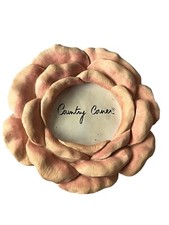 ANCIEN CADRE PHOTO SHABBY COUNTRY CORNER FORME DE FLEUR ROSE