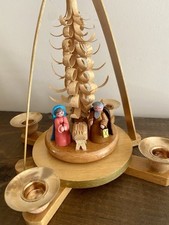 Erzgebirge Ancienne Pyramide Noël Crèche Made in RDA Années 80 Boite d’origine