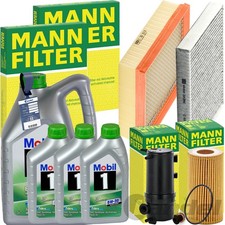 Mann Kit D'Inspection + MOBIL1 5W-30 Huile Convient pour 3.0 Tdi VW Amarok 2H S1
