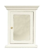 Armoire Médicale Blanche Avec Miroir Porte Salle De Bain Meubles MINIATURE
