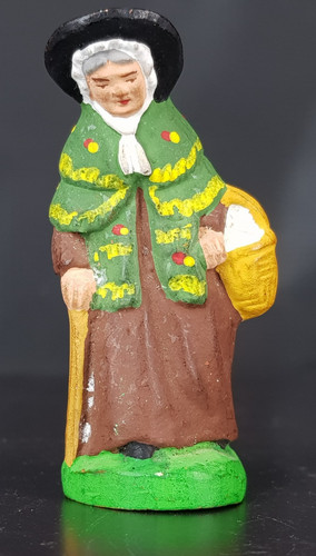 Santon argile femme âgée - argile,