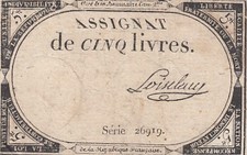 France 5 Livres - 10 Brumaire