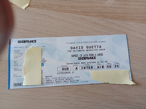 Place concert david guetta - david,