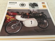 Carte moto Kreidler 50 Florett grand prix 1963 collection atlas motorcycle DE