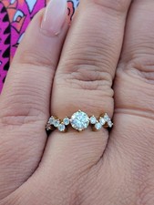 Bague Or Jaune 14k Diamants 0,86ct