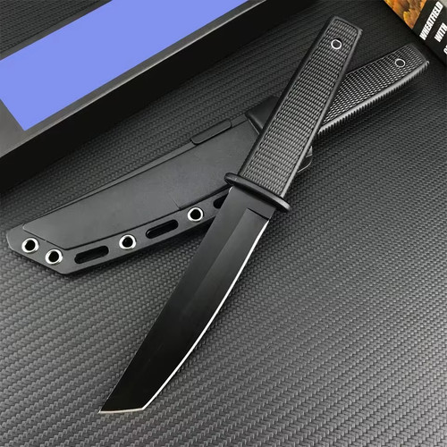 Black tanto knife fixed - 10",
