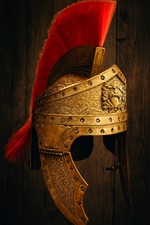 Casque médiéval d'Halloween Armure du roi romain armée garde prétorienne casq...