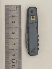 ANCIEN COUTEAU PLIANT MULTIFONCTIONS COUTEAU SUISSE BLEU PRADEL