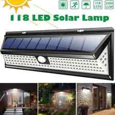 Lampe Solaire Applique Murale 118 LED Avec Détecteur Étanche Éclairage Jardin 