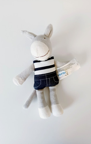 Peluche doudou petit âne - Âne, gris