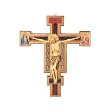 Crucifix Maître Figline, Santa Croix De Florence, CM 100 Bois Fabriqué À Italy