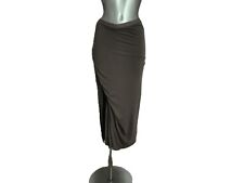 RICK OWENS Lilies - Jupe doublée et fendue - Viscose et coton Gris - T. 36 fr