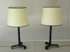 ancienne lampe de bureau JACQUES ADNET leather desk lamp jean royère arlus lunel