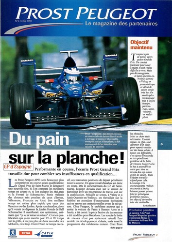 Magazine prost peugeot - prost, n°