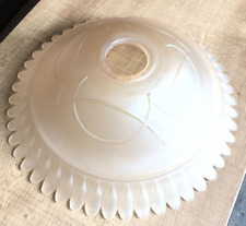 Coupelle luminaire Dôme en verre rose Art déco Diamètre : 27 cm.