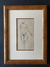 CHARLES KVAPIL I884 - 1957 Nu féminin Étude au crayon /Cubiste /Original de 1920