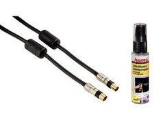 Hama Câble D'Antenne 1,5m 100db+TV Nettoyant Connecteur Coaxial Raccord Coax