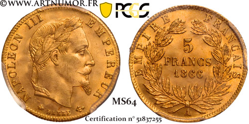 Napoléon iii francs - napoléon, or