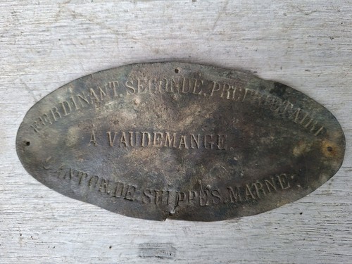 Plaque ancienne chariot - plaque,